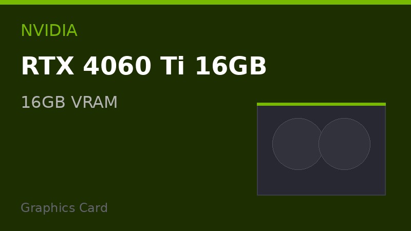 NVIDIA RTX 4060 Ti 16GB